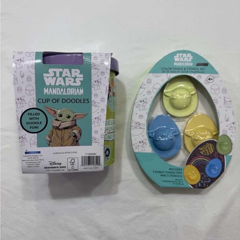 Stars Wars Mandalorian Cup Of Doodles And Stencil‎ Chalk Set For Easter